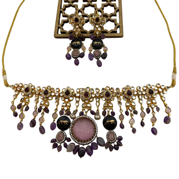 The leopard amethyst kundan set 2