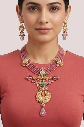 The amethyst tree of life necklace & earring set
