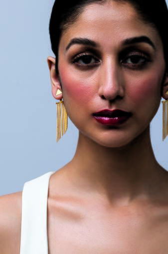 Golden fringe tassel earrings