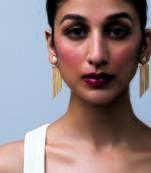 Golden fringe tassel earrings
