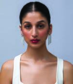 Silver fringe tassel earrings