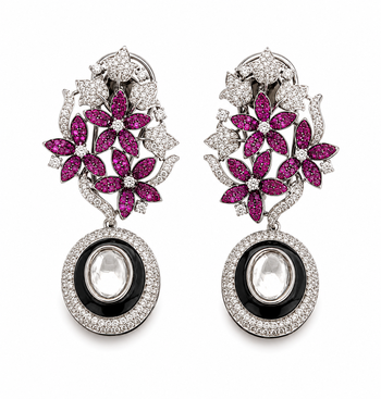 The ruby bloom diamond earrings 2
