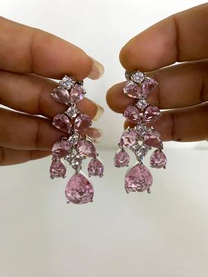 Gala pink diamond earrings 2