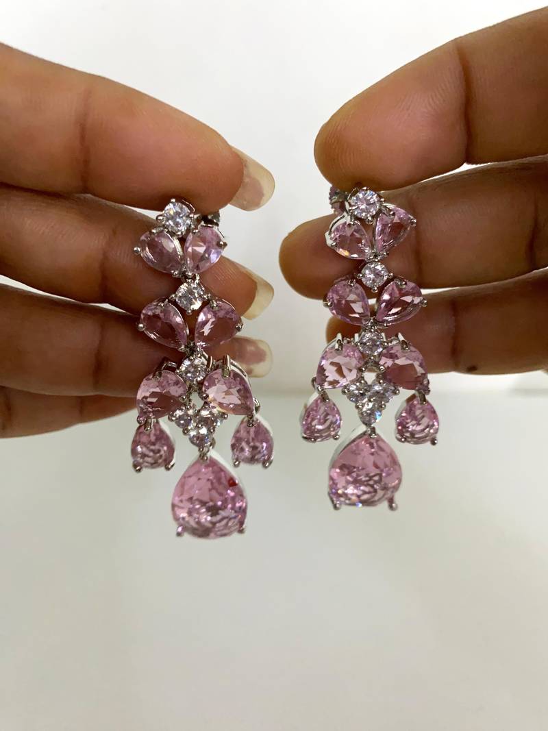 Gala pink diamond earrings