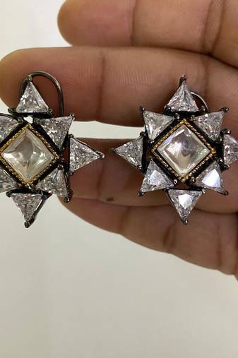 Celestial starburst diamond earrings