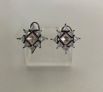 Celestial starburst diamond earrings 2