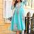 Sky blue digital print silk kurti