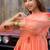 Peach digital print silk kurti