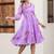 Purple digital print silk kurti
