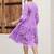 Purple digital print silk kurti
