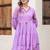 Purple digital print silk kurti