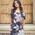 Black & White Digital Print Cotton Short Kurti