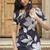Black & White Digital Print Cotton Short Kurti