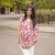 Corset Back Digital Print Cotton Short Kurti