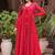 Pink digital print faux georgette sharara suit set with crop top & shrug stitched