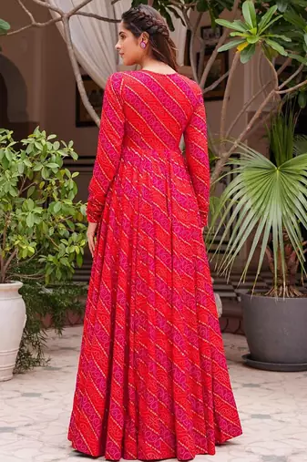 Pink digital print faux georgette sharara suit set with crop top & shrug stitched