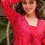 Pink digital print faux georgette sharara suit set with crop top & shrug stitched