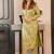 Olive green heavy digital printed pure maslin salwar-kameez