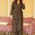 Brown heavy digital printed pure maslin salwar-kameez