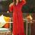 Red heavy digital printed pure maslin salwar-kameez