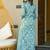 Sky blue heavy digital printed pure maslin salwar-kameez