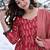 Red heavy digital printed pure maslin  palazzo