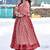 Red heavy digital printed pure maslin  palazzo