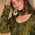 Green heavy digital printed pure maslin  palazzo