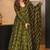 Green heavy digital printed pure maslin  palazzo