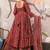 Maroon heavy digital printed pure maslin  palazzo