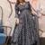 Grey heavy digital printed pure maslin  palazzo