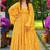 Yellow heavy digital printed heavy georgette gown style