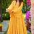 Yellow heavy digital printed heavy georgette gown style