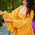 Yellow heavy digital printed heavy georgette gown style