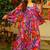 Multicolor heavy digital printed heavy georgette gown style