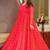 Red heavy digital printed heavy georgette gown style