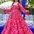 Pink heavy digital printed heavy georgette gown style