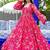 Pink heavy digital printed heavy georgette gown style