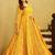 Yellow heavy digital printed heavy georgette gown style