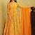 Yellow heavy digital printed heavy georgette gown style