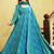 Sky blue heavy digital printed heavy georgette gown style