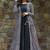 Black digital print muslin gown style