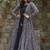 Black digital print muslin gown style