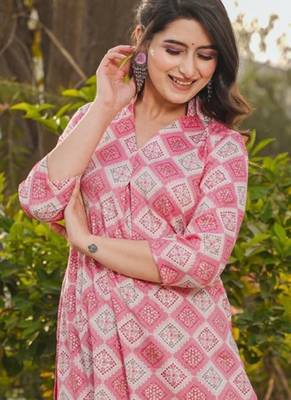 Peach heavy digital printed rayon  palazzo 2