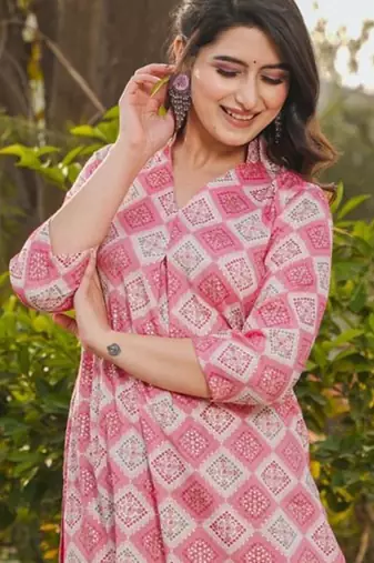Peach heavy digital printed rayon  palazzo