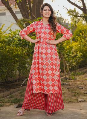 Pink heavy digital printed rayon  palazzo 1