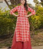 Pink heavy digital printed rayon  palazzo
