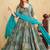 Sky blue heavy digital printed heavy rayon anarkali suits