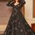Black heavy digital printed heavy rayon anarkali suits