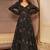 Black heavy digital printed heavy rayon anarkali suits